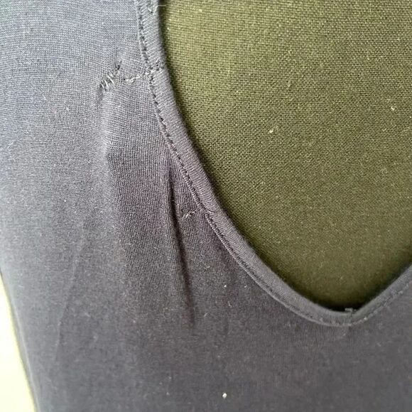 Espresso Cotton Navy and white lace stretch dress - Picture 5 of 6